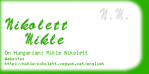 nikolett mikle business card